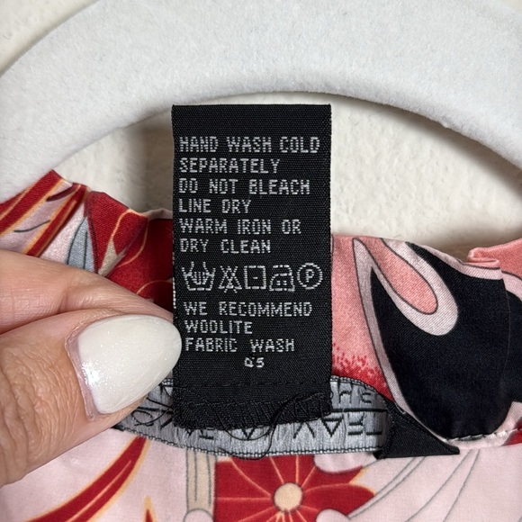 Jonathan Martin Y2K 2000s Silk Floral Blouse Size Small Baddie - Picture 3 of 7